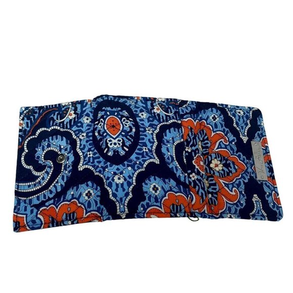 VERA BRADLEY Quilted Wallet Blue Boho Floral Cotton Marrakesh Tri-Fold Retired - Picture 5 of 10
